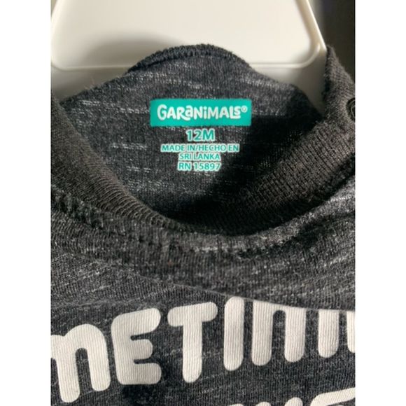 Garanimals Bundle 12M Blue Gray/ BLK WHT / Olive Green Shirt & Pants (3) Set - Picture 10 of 11